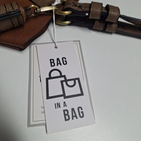 Jen & Co Vegan Leather Handbag Purse Shoulder Bag in a Bag Set Brown Soft - Picture 6 of 12